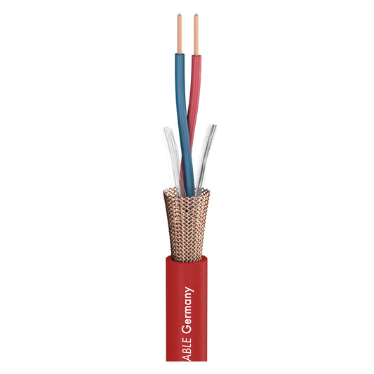 Mikrofono kabelis Club Series MKII; 2 x 0,34 mm²; PVC Ø 6,50 mm; raudonas - 1000 m ritė