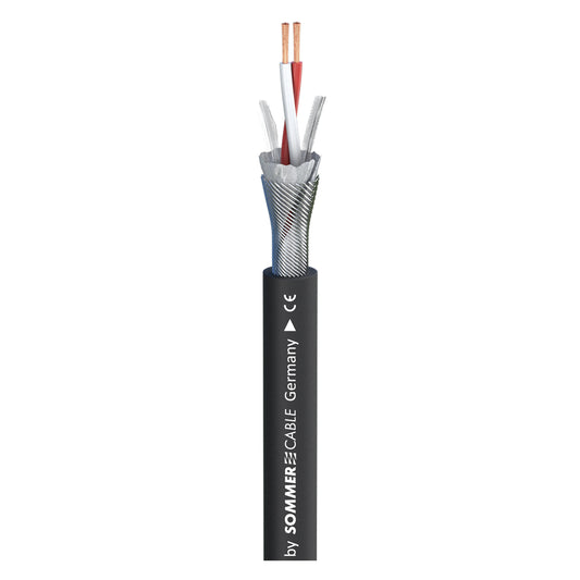 Mikrofono kabelis SC-Source MKII; 2 x 0,25 mm²; PVC Ø 6,50 mm; juodas - 500 m ritė