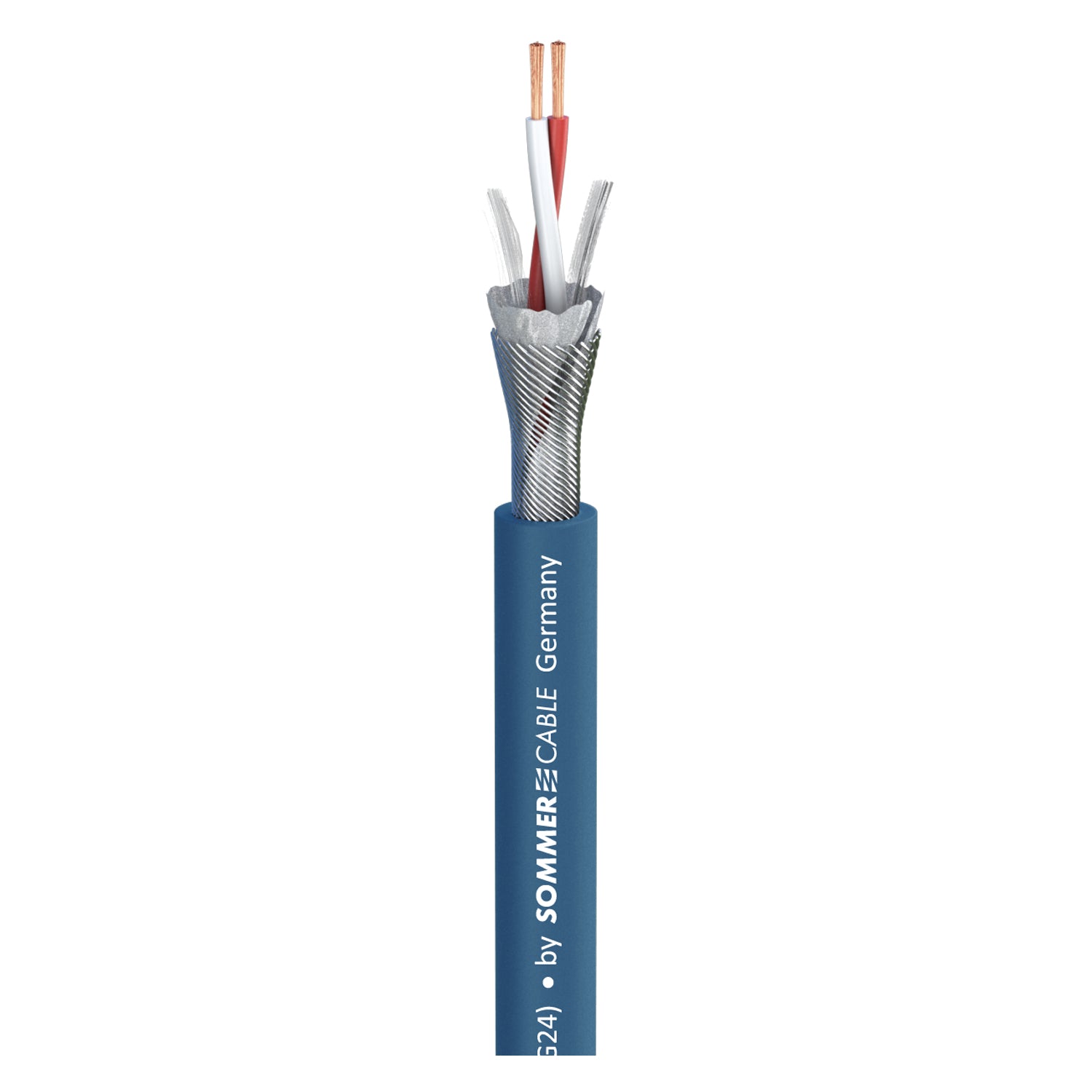 Mikrofono kabelis SC-Source MKII; 2 x 0,25 mm²; PVC Ø 6,50 mm; mėlynas - 100 m ritė