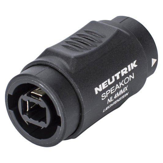 NEUTRIK® Adapter | speakON® lizdas 4-pole tiesi, juodas