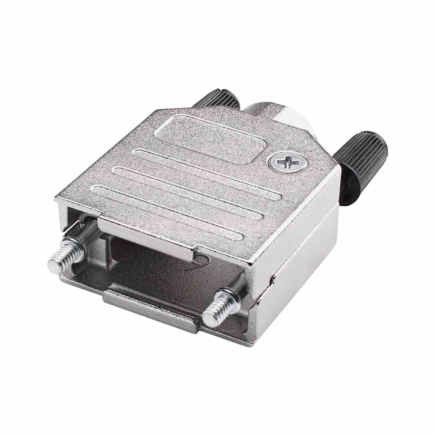 SUB-D/EMC full metal shell, metal-, tiesi, pilkas