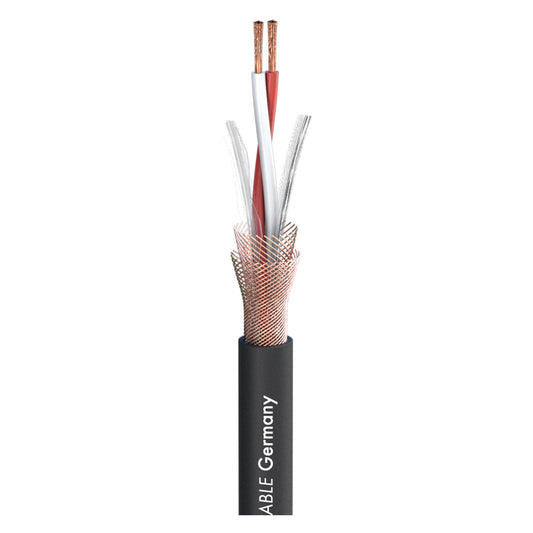 Mikrofono kabelis SC-Symbiotic; 2 x 0,20 mm²; PVC Ø 5,20 mm; juodas