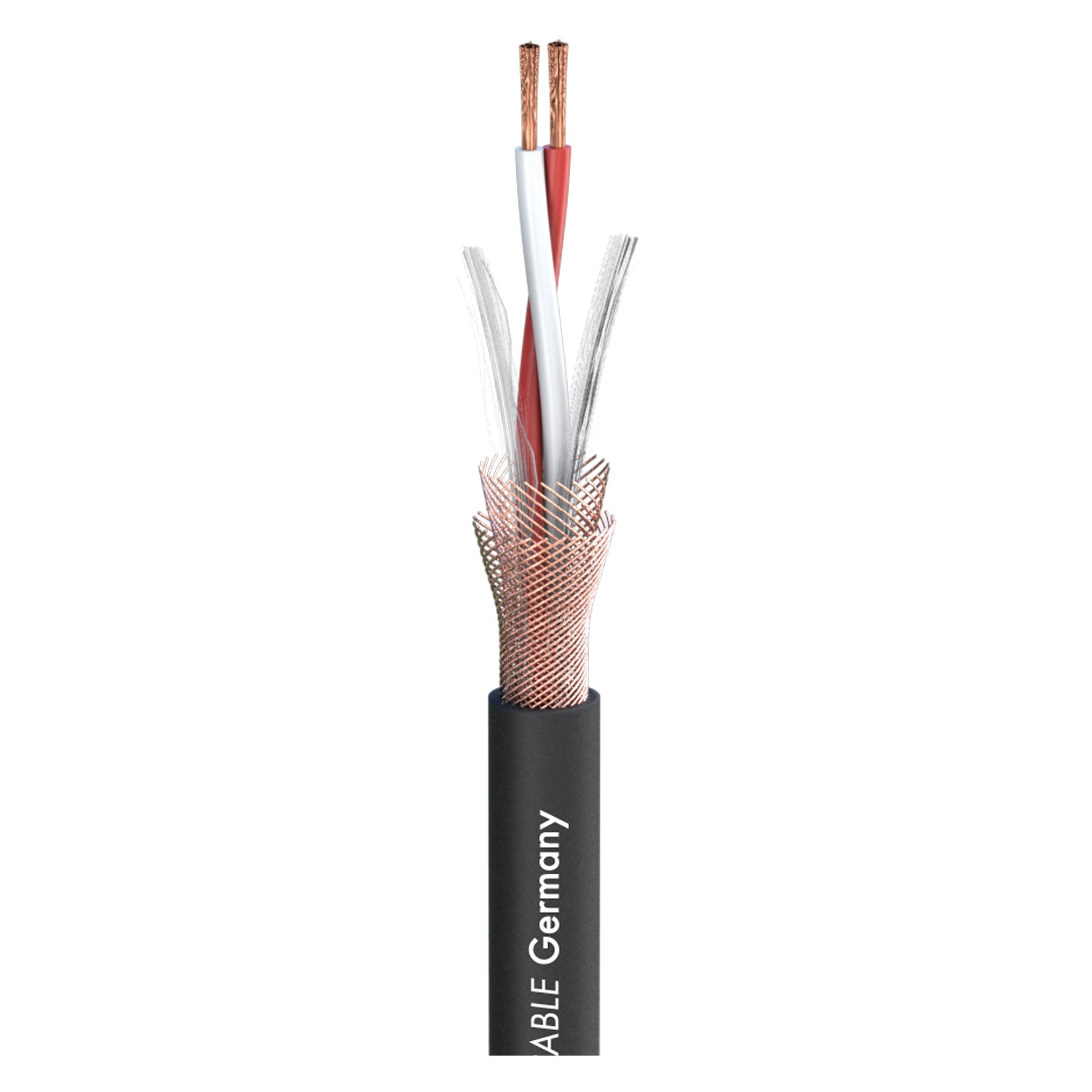 Mikrofono kabelis SC-Symbiotic; 2 x 0,20 mm²; PVC Ø 5,20 mm; juodas - 100 m ritė