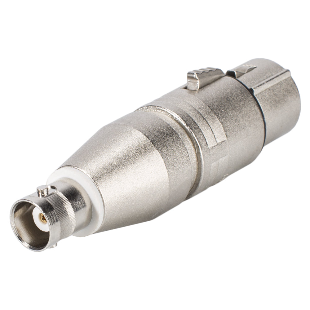 NEUTRIK® Adapter | BNC lizdas/XLR 3-pole lizdas tiesi, nickel