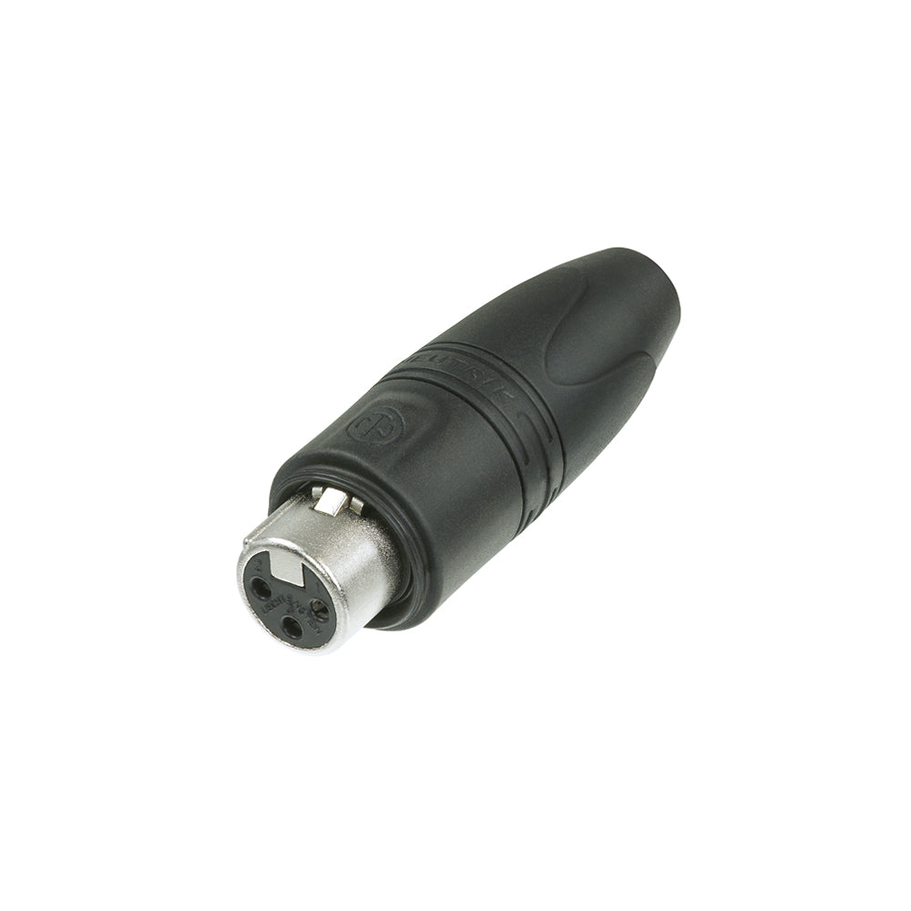 NEUTRIK® XLR, 3-pole , metal-, Soldering-lizdas jungtis, gold plated contact(s), tiesi, nickel
