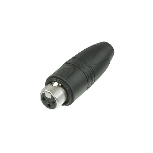 NEUTRIK® XLR, 3-pole , metal-, Soldering-lizdas jungtis, gold plated contact(s), tiesi, nickel
