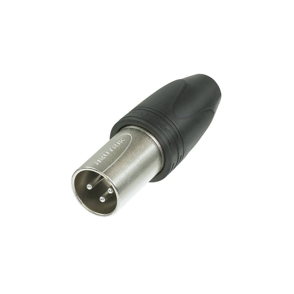 NEUTRIK® XLR, 3-pole , metal-, Soldering-kištukas jungtis, gold plated contact(s), tiesi, nickel