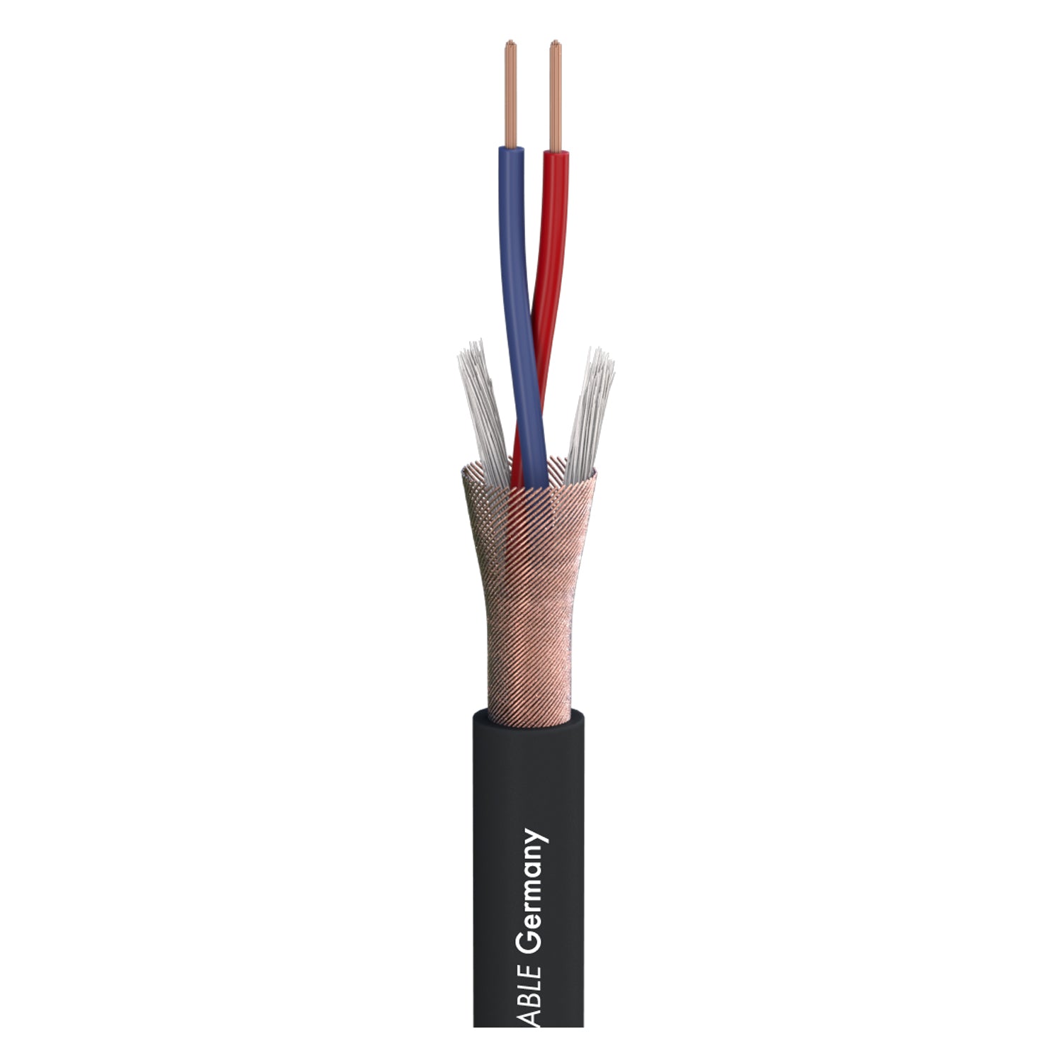 Mikrofono kabelis Stage 22 Highflex; 2 x 0,22 mm²; PVC Ø 6,40 mm; juodas
