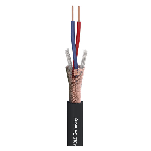 Mikrofono kabelis Stage 22 Highflex; 2 x 0,22 mm²; PVC Ø 6,40 mm; juodas - 200 m ritė