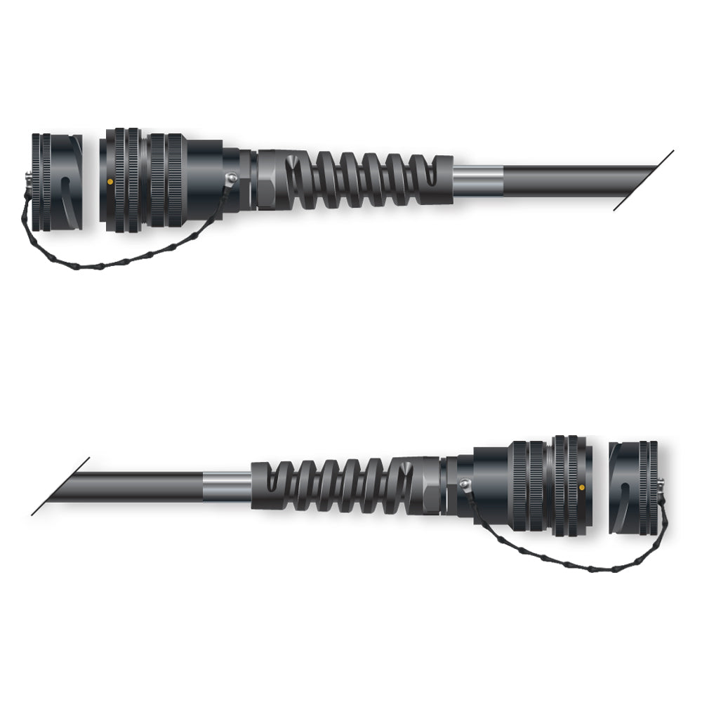 Daugiagyslis kabelis with round LK-connector -> Round LK-connector ; seperate grounding
