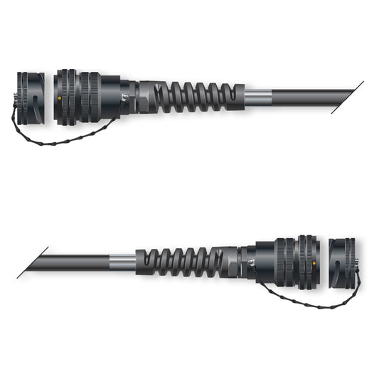 Daugiagyslis kabelis with round LK-connector -> Round LK-connector ; seperate grounding