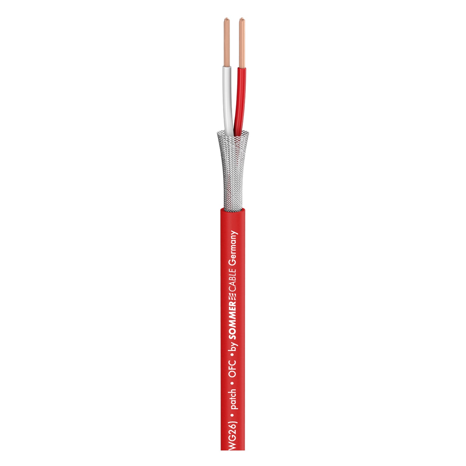 Patch & Microphone Cable SC-Scuba 14; 2 x 0,14 mm²; PVC Ø 3,80 mm; raudonas - 100 m ritė
