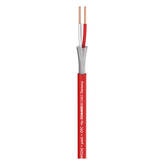Patch & Microphone Cable SC-Scuba 14; 2 x 0,14 mm²; PVC Ø 3,80 mm; raudonas - 500 m ritė