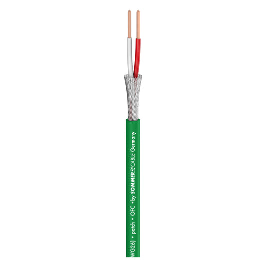 Patch & Microphone Cable SC-Scuba 14; 2 x 0,14 mm²; PVC Ø 3,80 mm; žalias - 100 m ritė