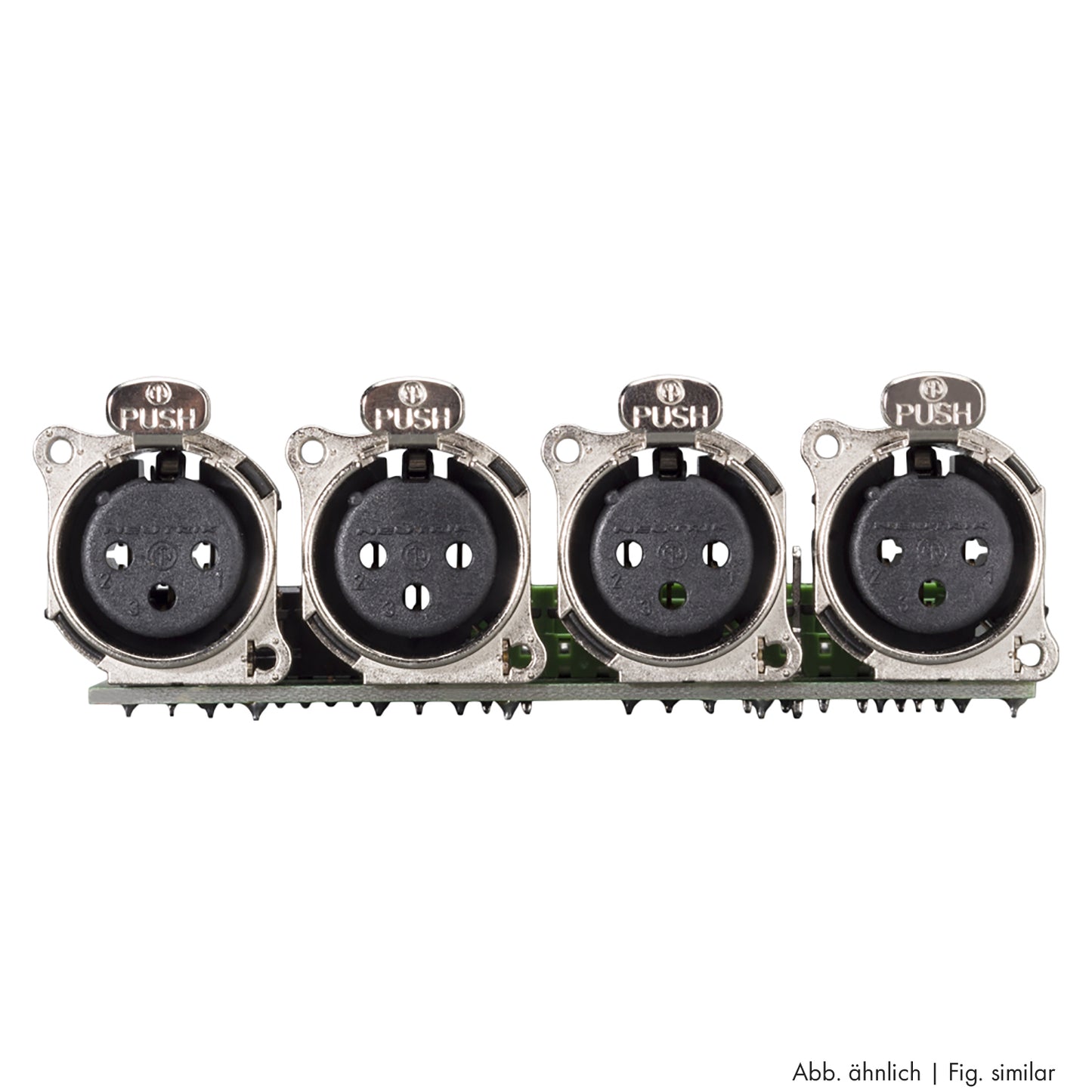 jungtis Module 4 x XLR B-Series lizdas, 3 polių, 1 HE, 3 BE, metalinė, LSA-clip 12x-, sidabruoti kontaktai, nikelio spalvos, for SYS-series