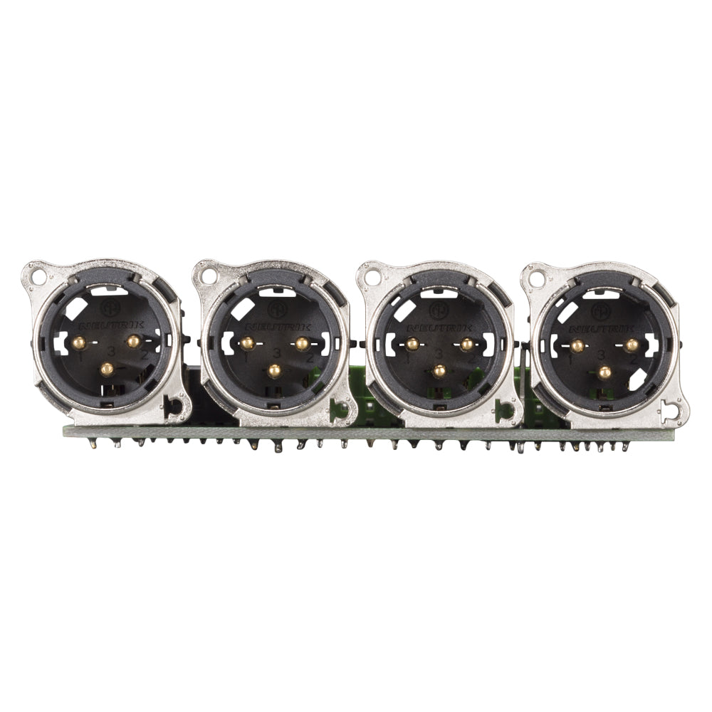 jungtis Module 4 x XLR B-Series, 3 polių, 1 HE, 3 BE, metalinė, LSA-clip 12x-, sidabruoti kontaktai, nikelio spalvos, for SYS-series