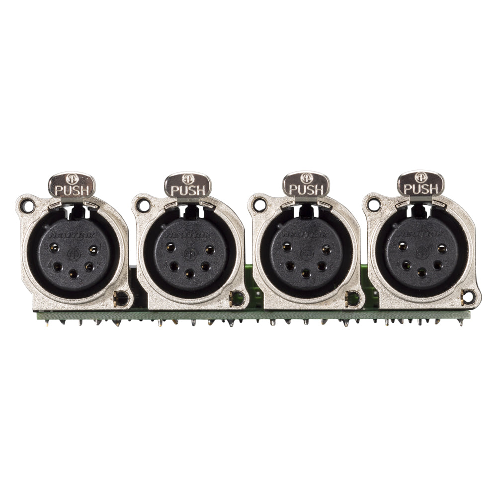 jungtis Module 4 x XLR B-Series lizdas, 5 polių, 1 HE, 3 BE, metalinė, sidabruoti kontaktai, nikelio spalvos, for SYS-series