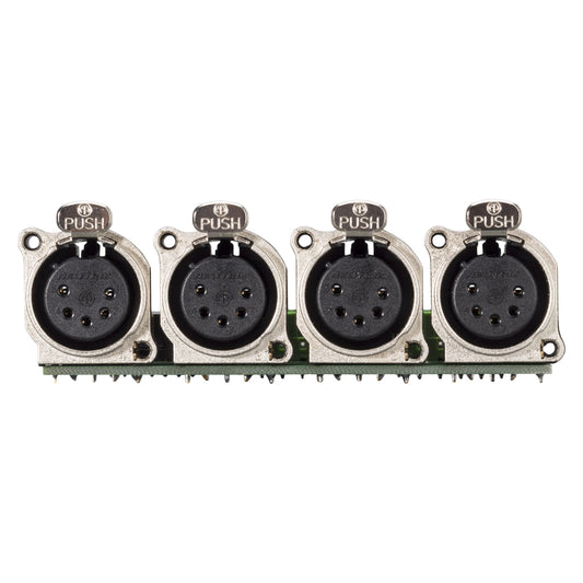 jungtis Module 4 x XLR B-Series lizdas, 5 polių, 1 HE, 3 BE, metalinė, sidabruoti kontaktai, nikelio spalvos, for SYS-series