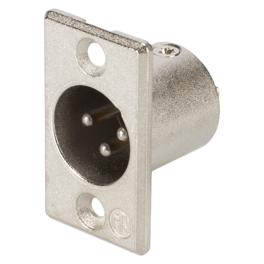 NEUTRIK® XLR, 3-pole , metal-, Soldering-kištukas jungtis, sidabrinis plated contact(s), Type P, nickel
