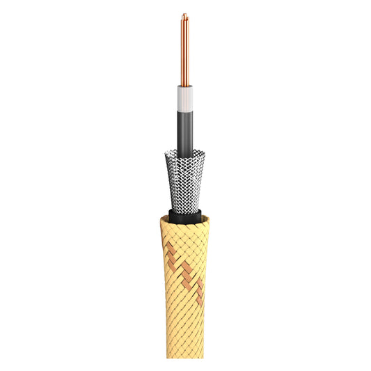 Instrumentinis kabelis SC-Classique; 1 x 0,50 mm²; PVC + fabric Ø 6,50 mm; geltonas
