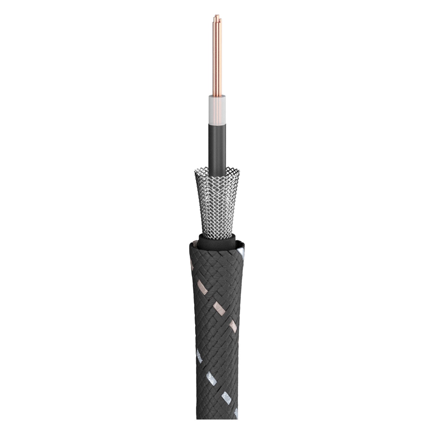 Instrumentinis kabelis SC-Classique; 1 x 0,50 mm²; PVC + fabric Ø 6,50 mm; juodas - 100 m ritė