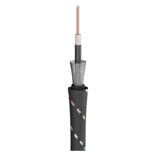 Instrumentinis kabelis SC-Classique; 1 x 0,50 mm²; PVC + fabric Ø 6,50 mm; juodas - 100 m ritė