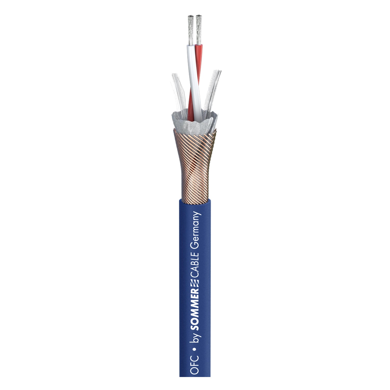 DMX SC-Semicolon 2 AES/EBU; 2 x 0,22 mm²; PVC Ø 5,00 mm; mėlynas - 200 m ritė