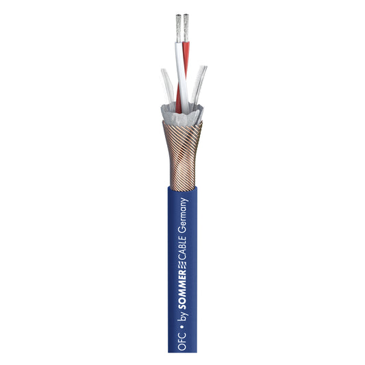 DMX SC-Semicolon 2 AES/EBU; 2 x 0,22 mm²; PVC Ø 5,00 mm; mėlynas - 100 m ritė