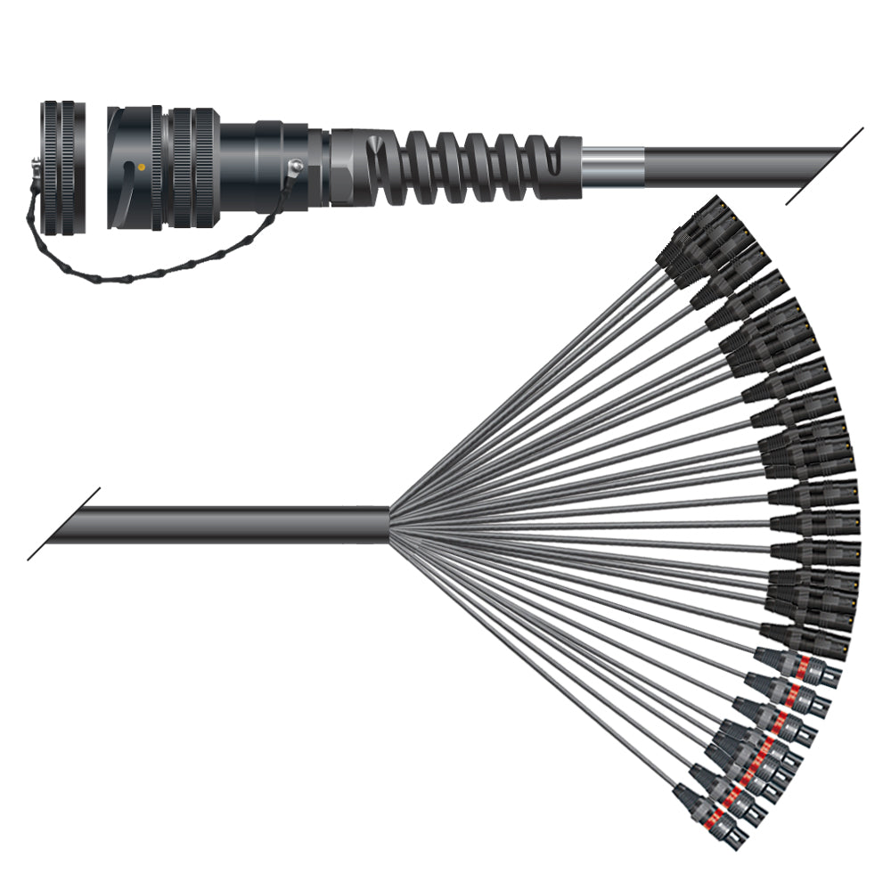 Daugiagyslis kabelis with round LK connector -> Splice ; seperate grounding