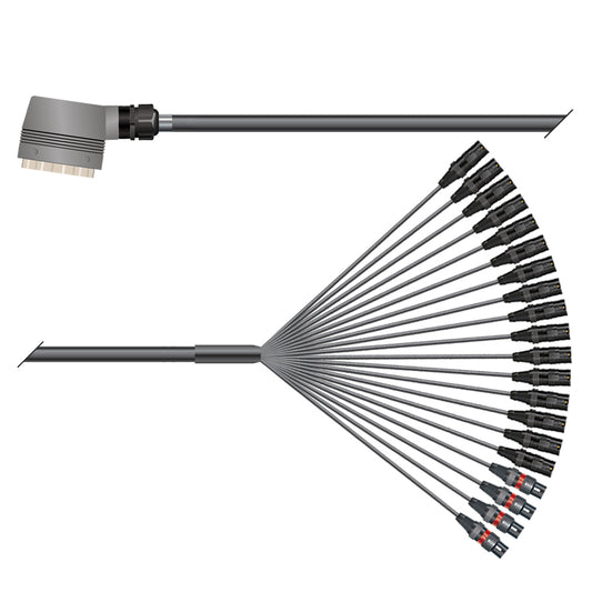 Daugiagyslis kabelis with rectangular MP-connector -> Splice