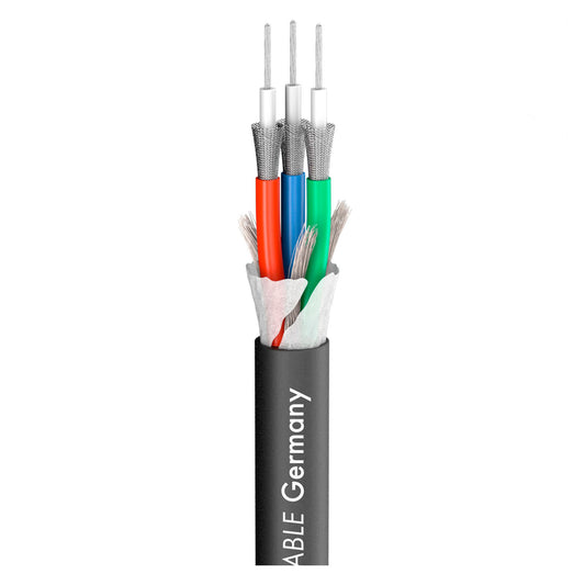 Vaizdo kabelis Transit MINI Flex; 1 x 0,32; Antistatic-PVC Ø 8,20 mm; juodas - 500 m ritė