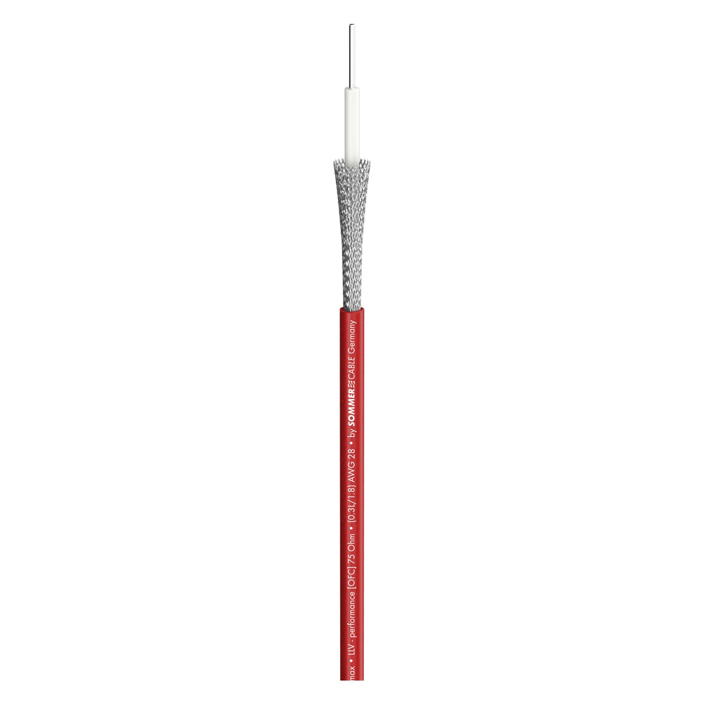Vaizdo kabelis SC-Monomax; 1 x 0,32; Antistatic-PVC Ø 2,70 mm; raudonas