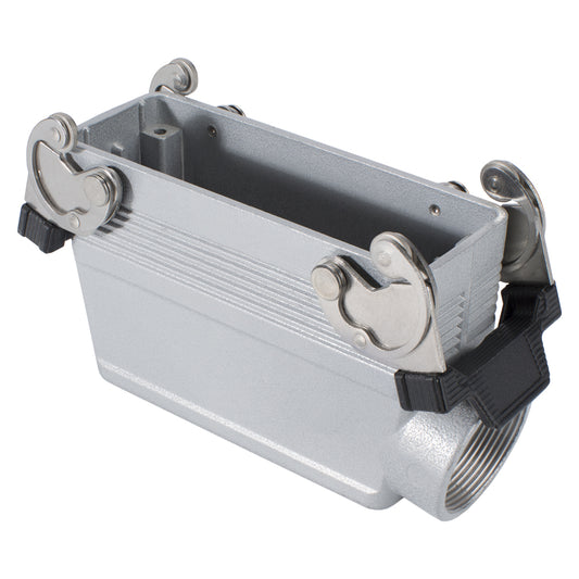 ILME rectangle MP 24, metal-, Sleeve housing, 2 clamps, pilkas
