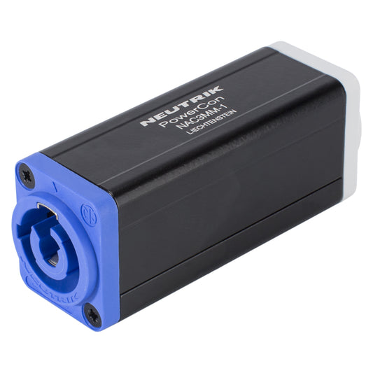 NEUTRIK® Adapter | powerCON® lizdas 230 V/powerCON® kištukas 230 V tiesi, juodas