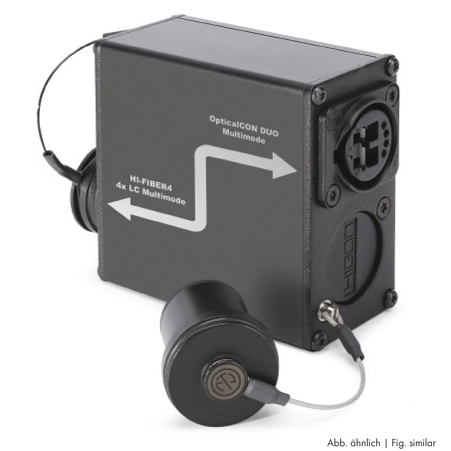 Adapter | opticalCON® QUAD lizdas/opticalCON® DUO lizdas tiesi, pilkas