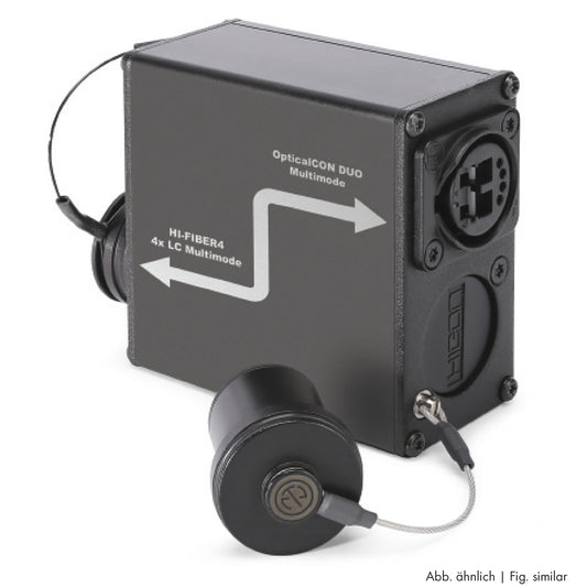 Adapter | opticalCON® QUAD lizdas/opticalCON® DUO lizdas tiesi, pilkas