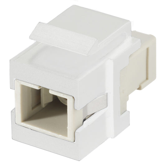 SC / SC lizdas, plastic-, Patch-, Keystone Clip-In, baltas