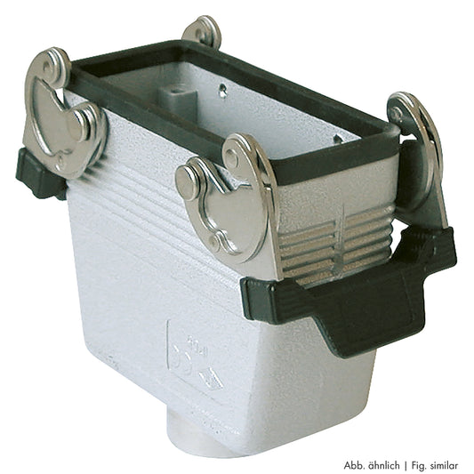 ILME rectangle MP 16, metal-, Sleeve housing, 2 clamps, pilkas
