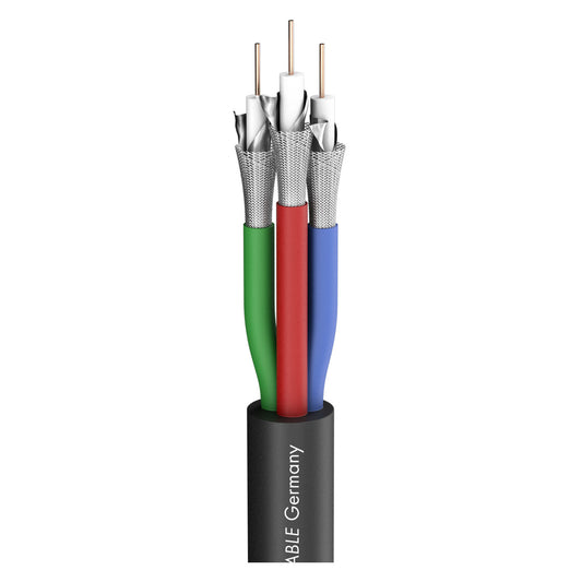 Vaizdo kabelis Transit 3 HD; 1 x 0,60/2,80; PVC Ø 11,20 mm; juodas