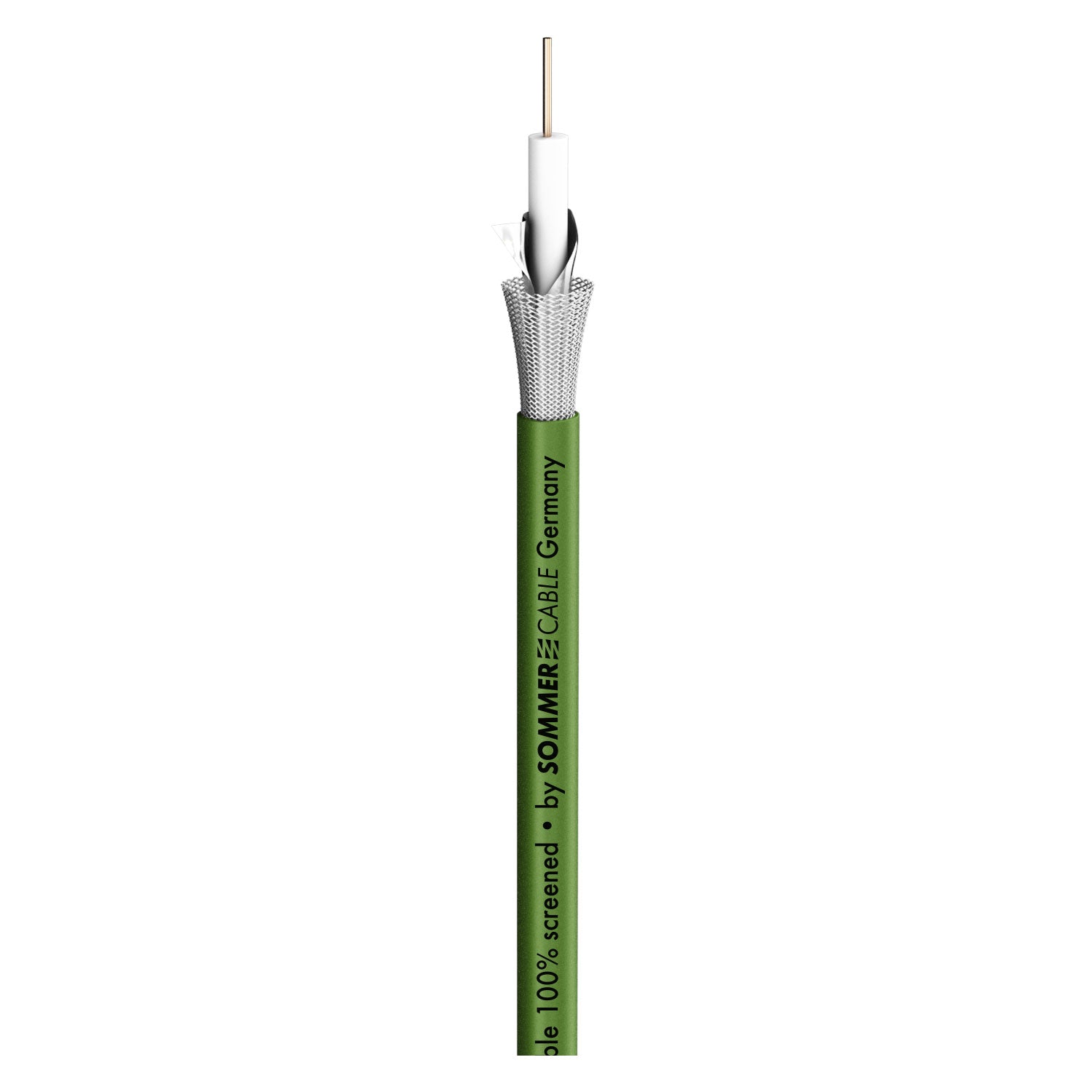 SDI kabelis 12G SC-Slimline; 1 x 0,60; PVC Ø 4,20 mm; žalias - 1000 m ritė
