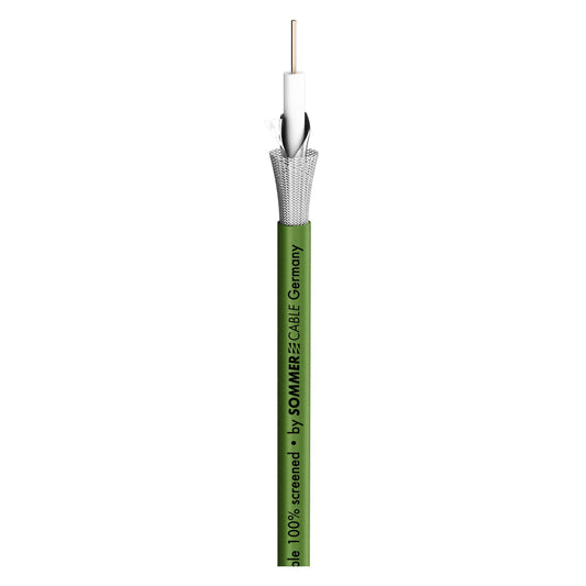 SDI kabelis 12G SC-Slimline; 1 x 0,60; PVC Ø 4,20 mm; žalias - 200 m ritė