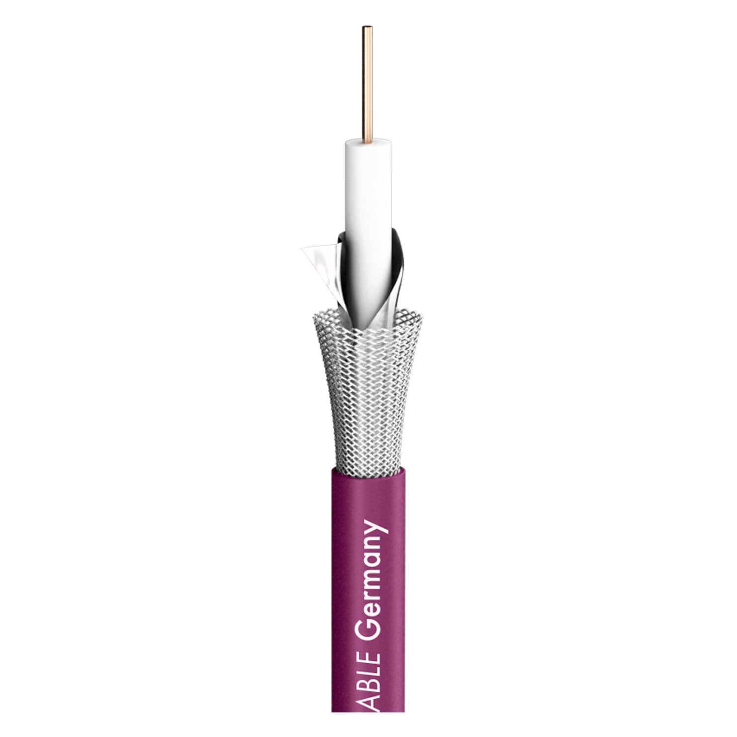 SDI kabelis 12G SC-Slimline; 1 x 0,60; PVC Ø 4,20 mm; violetinis - 100 m ritė