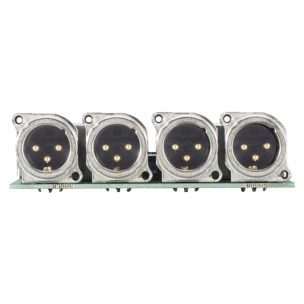 Splitter module 4 x XLR B-Series kištukas, 3-pole , 1 HE, 3 BE, metal-, blade terminal-, sidabrinis plated contact(s), nickel, for SYS-series