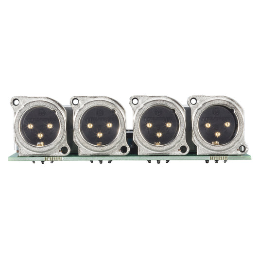 Splitter module 4 x XLR B-Series kištukas, 3-pole , 1 HE, 3 BE, metal-, blade terminal-, sidabrinis plated contact(s), nickel, for SYS-series