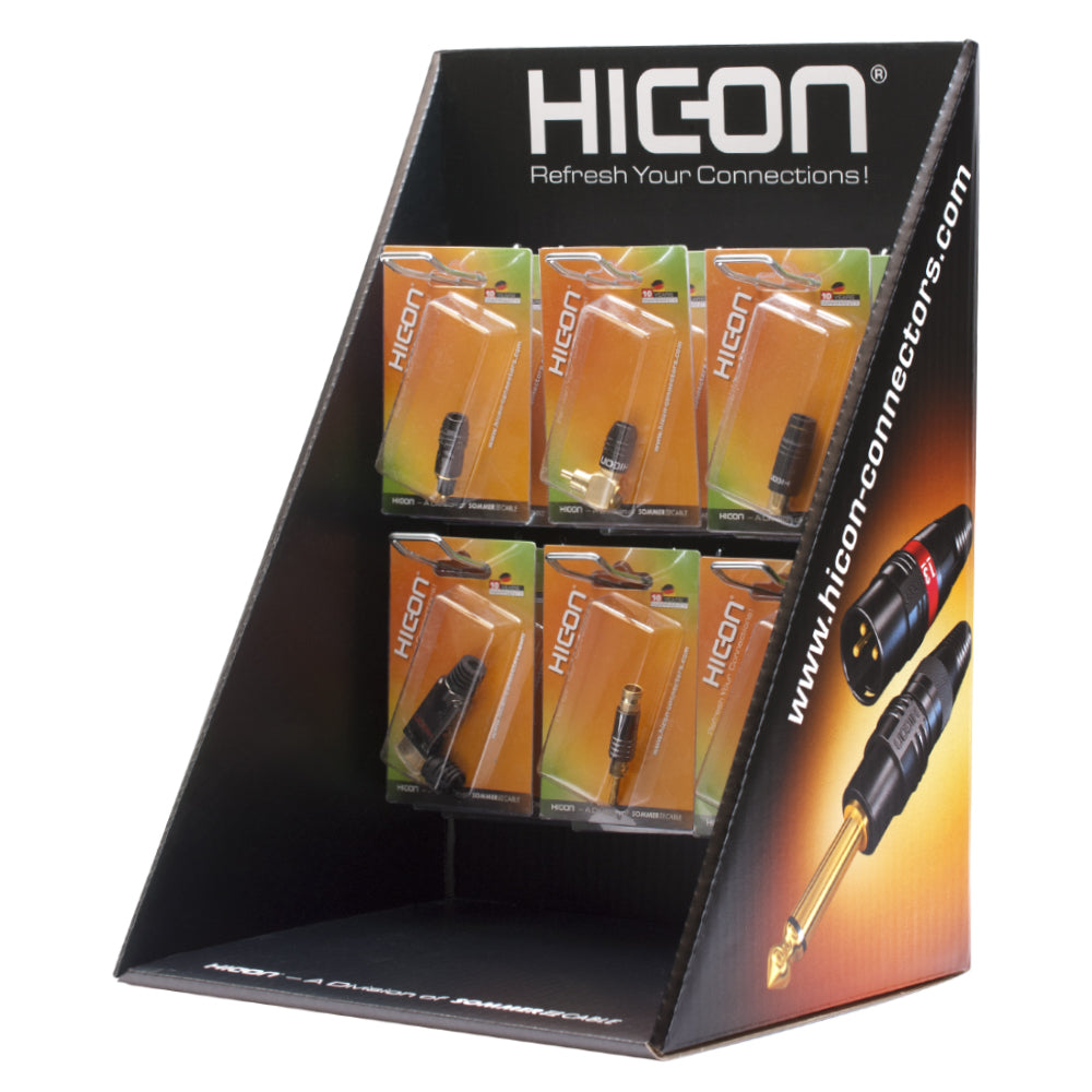 HICON COUNTER DISPLAY for Connectors, width: 280 mm, height: 400 mm, oranžinis