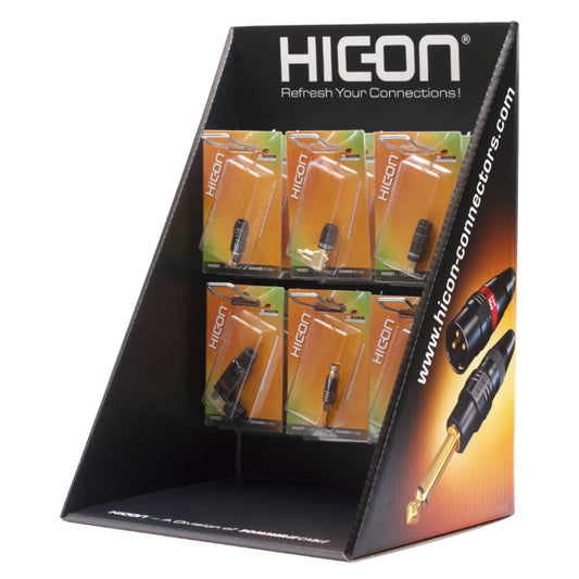 HICON COUNTER DISPLAY for Connectors, width: 280 mm, height: 400 mm, oranžinis