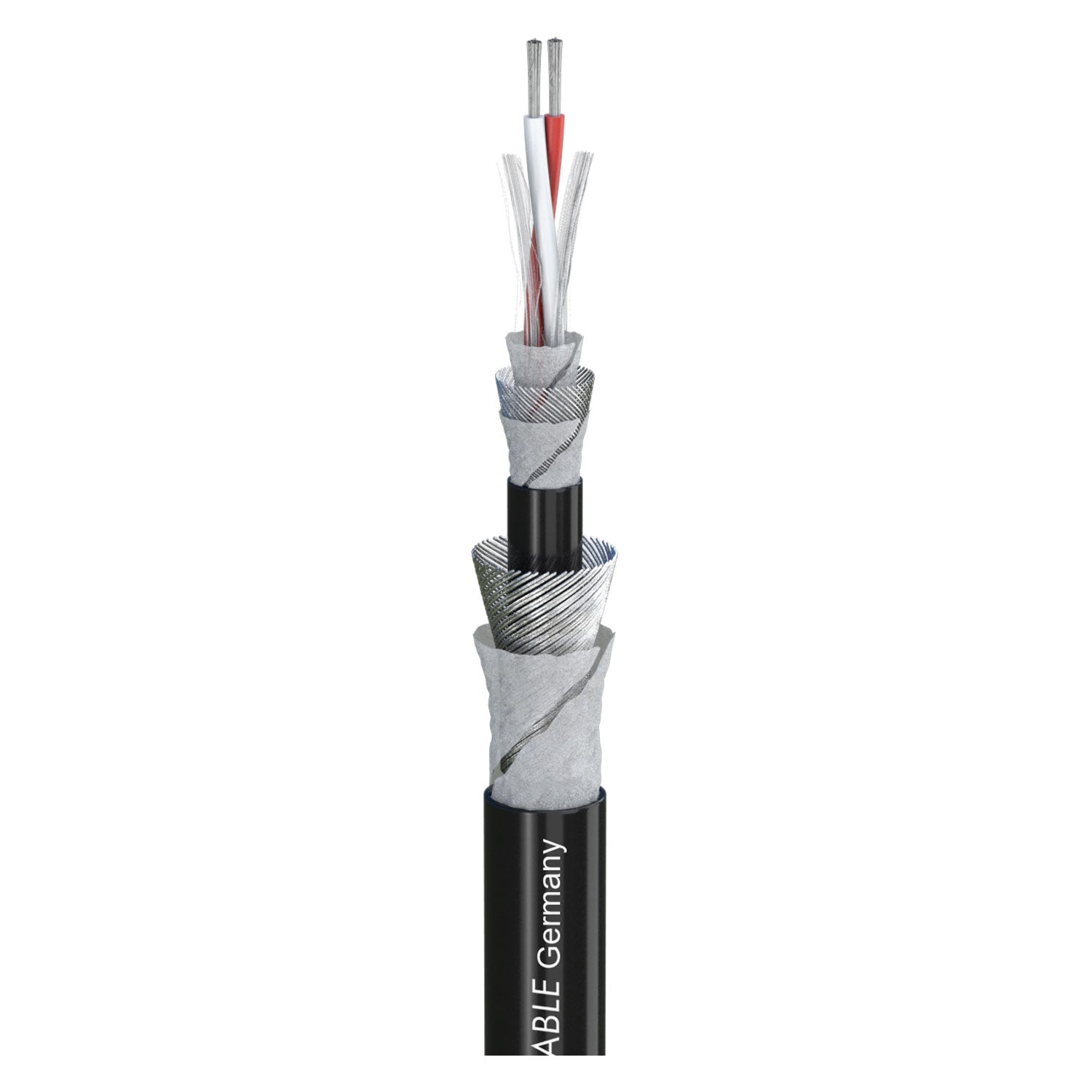 Mikrofono kabelis AES/EBU SC-AQUA MARINEX MIKRO 25; 2 x 0,25 mm²; PUR-SR Ø 7,50 mm; juodas - 100 m ritė