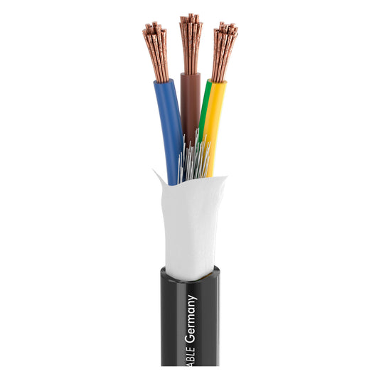 Power Lead SC-AQUA MARINEX POWER 325; 3 x 2.50 mm²; PUR-SR, Ø 9,40 mm; juodas