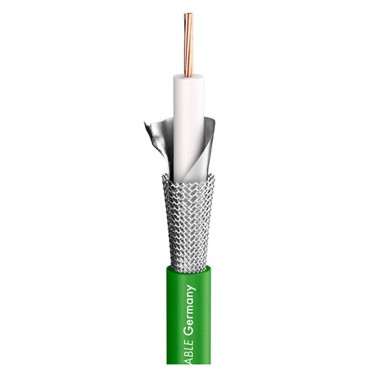 SDI kabelis 12G SC-Vector Plus; 1 x 1,20; PVC Ø 6,95 mm; žalias - 1000 m ritė