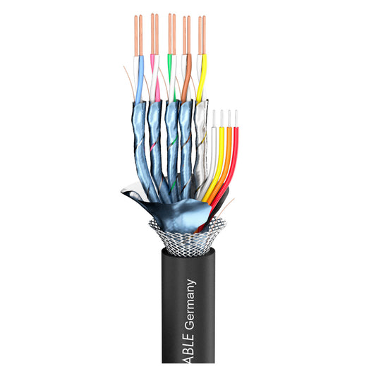 HDMI-cable Transit high speed HDMI with Ethernet; 1 x 0,50; PVC Ø 9,60 mm; juodas
